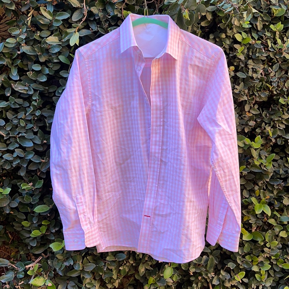 Kids' Tommy Hilfiger 💗 Pink 💗 Gingham Checkered  'THFlex" Dress Shirt sz: 16